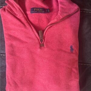Polo Ralph Lauren Red Zip Up Sweater